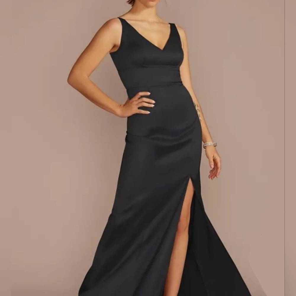 New David's Bridal Black Evening Gown